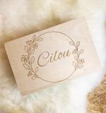 Coffre de Rangement en Bois avec Couvercle – Gravure Personnalisée